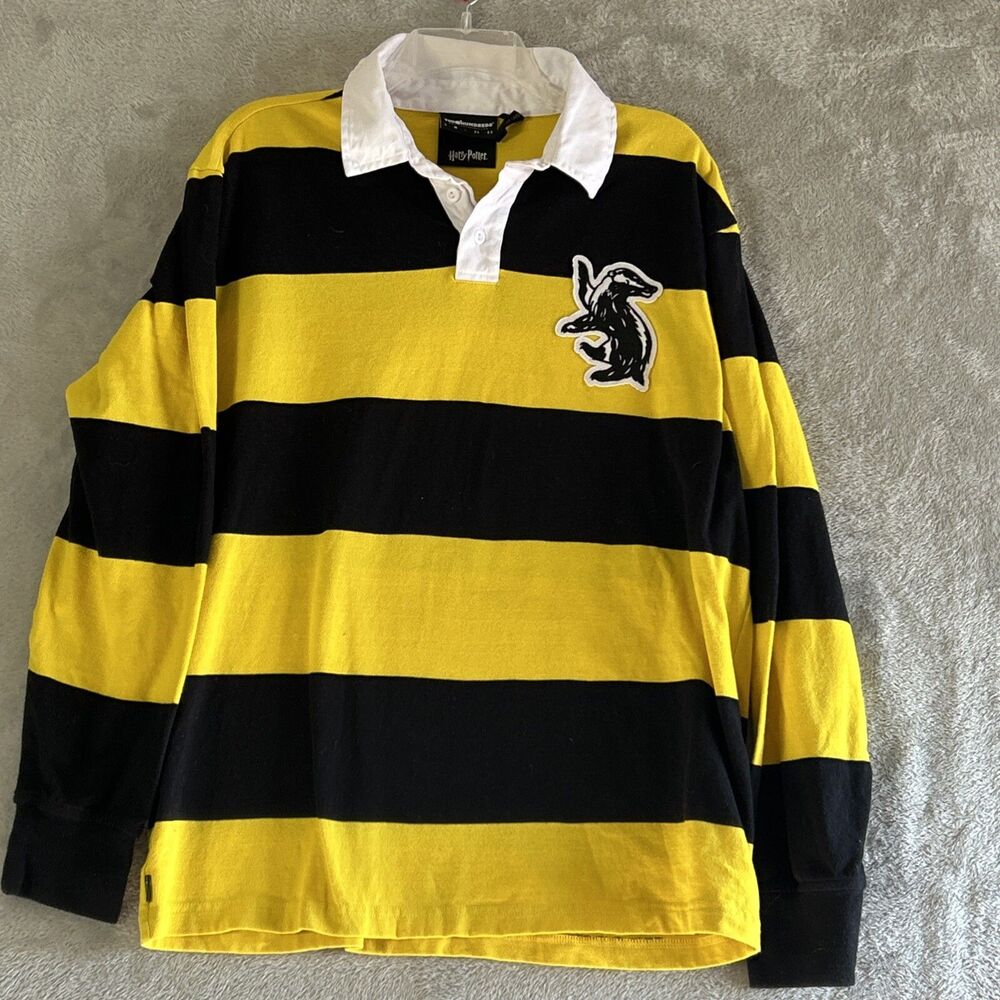 The Hundreds Harry Potter House Hogwarts Rugby Hufflepuff Polo Size Large